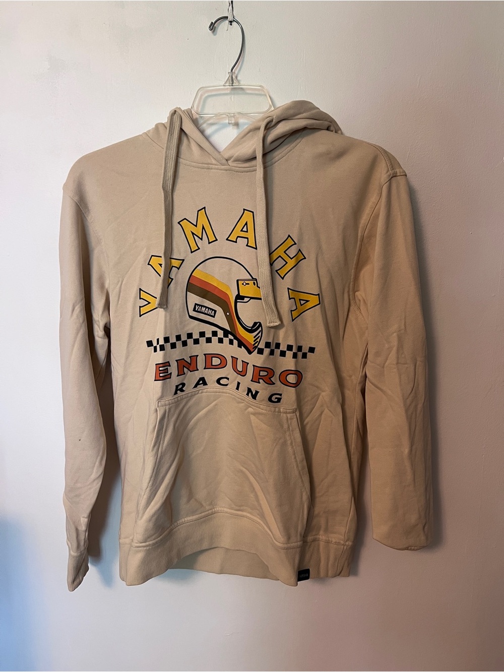 Yamaha Tan Enduro Racing Hoodie with Yellow & Red Accents